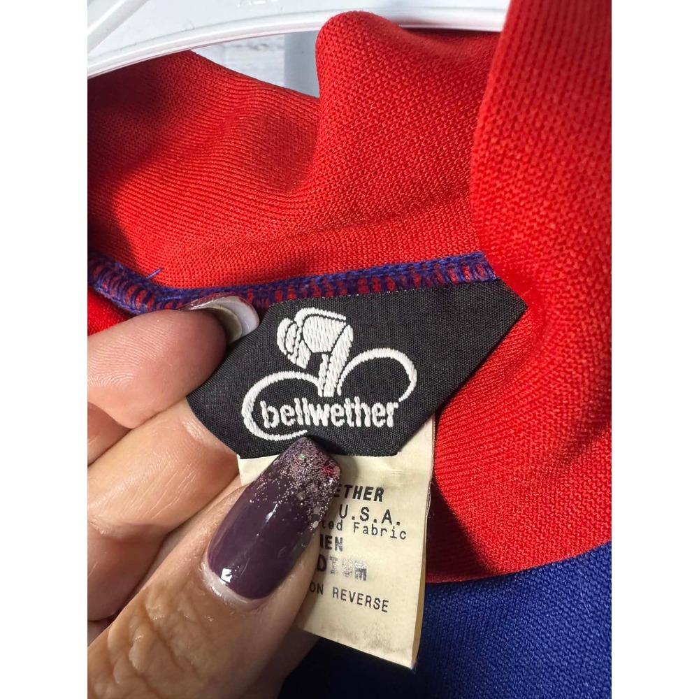 Bellwether Sportwool Pro Mens Cycling Jersey Blue Red Medium Style 16341 - Picture 2 of 5